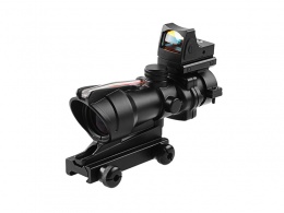 4X32 红光纤加光控 黑色瞄准镜